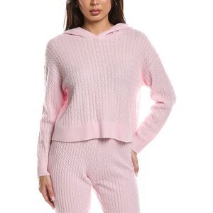 The Cashmere Project Womens  Baby Cable 100% Cashmere Hoodie, Pink